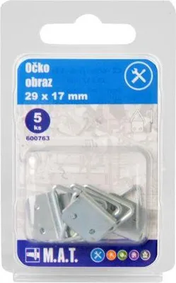 Produktbild von 5er Pack Zink Bildaufhänger 29 x 17 mm – Für die Wandmontage von Bildern, Fotos und Gemälden
