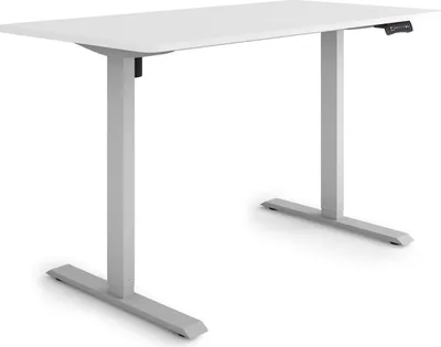 Produktbild von ESMART Germany ETX-121GW 140 x 70 cm Weiß Ergonomischer Steh-Sitz-Schreibtisch Stufenlos elektrisch höhenverstellbar 73,5 - 123,5 cm 3x Memory Aktivitätserinnerung Soft-Start/Stopp Schnelle Montage