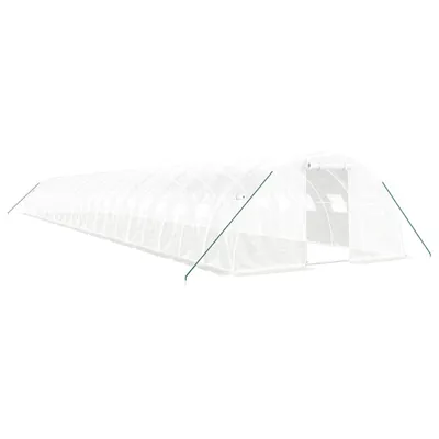 Zdjęcie produktu dla vidaXL Szklarnia z ramą stalową biała 88 m² 22x4x2 m