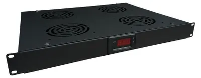 Image de Alantec SA-F-1U-4-TC Panneau de ventilation avec thermostat 19" 1U, 4 ventilateurs, noir