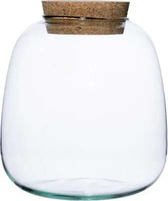 Obrázek produktu pro ecoglassworks Skleněná dóza MOLINIA s korkovým špuntem, 20x19 cm