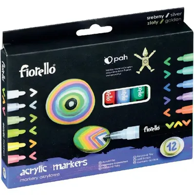 Image de Marqueurs acryliques 12 couleurs FIORELLO
