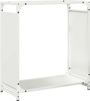 Produktbild von vidaXL Brennholzregal Weiß 60x28x65 cm Kaltgewalzter Stahl