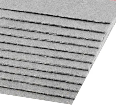 Produktbild von Bastelfilz 1 Bogen 20x30cm, 1,5-2mm stark, 300g/m² feste Qualität, 20 Farben, Farbe:hellgrau