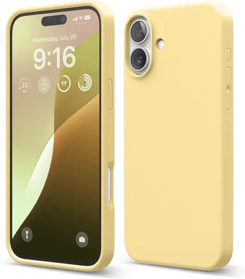 Produktbild von Elago Premium Silikonhülle für iPhone 16 Plus Gelb