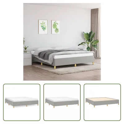 Produktbild von The Living Store Bettgestell Hellgrau 160x200 cm Stoff