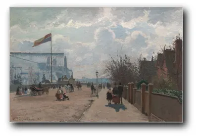 Produktbild von Kunstdruck „Der Kristallpalast“ von Camille Pissarro – 40×60 cm – ungerahmt