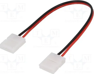 Image de 2 connecteurs à broches : 2 connecteurs : pour bandes LED. Pince de fixation 8MMBXB-2