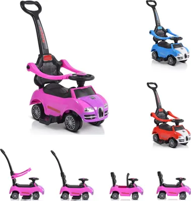 Produktbild von Moni Rutschauto 2 in 1 Rider 308, Rutscher mit Griff, Lehne, Bügel, Fußstütze pink