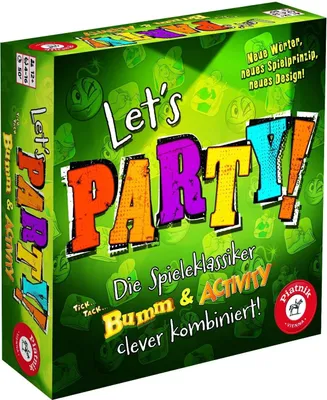 A product box for the board game "Let's Party".