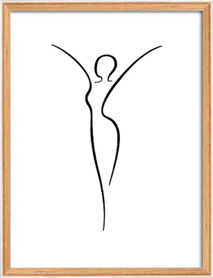 Immagine prodotto di Cornice in legno, motivo silhouette, faggio, 40x50 cm, vetro trasparente, Walther