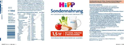 Immagine prodotto di Hipp Mangime in tubo ipercalorico 12x500ml Pollo, pomodoro e verdure al finocchio