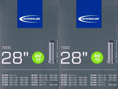 Produktbild von Schwalbe Fahrradschlauch AV 17, 28" 28/47-622/635 AGV 40mm
