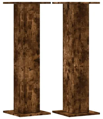 Zdjęcie produktu dla vidaXL Stojak na rośliny 2 szt. Dąb wędzony 30x30x95 cm Materiał drewnopochodny