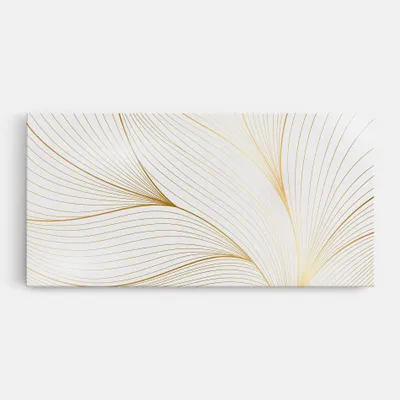 Produktbild von ARTHUB® Leinwandbild 40x80 cm, Gold Wave | Wohnzimmerdekoration, Hängende Bilder, Wanddekoration, Heimdekoration, Abstrakte, Minimalistische