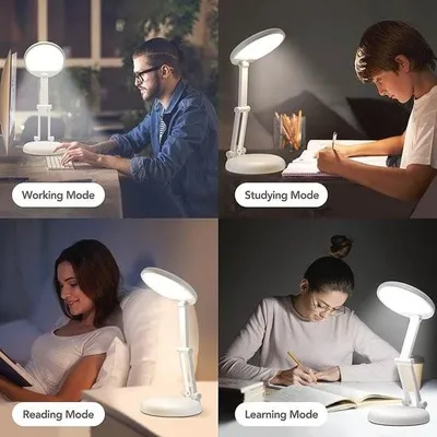 Image de Lampe de table LED à intensité variable – Lampe portable rechargeable pour la chambre à coucher et le bureau