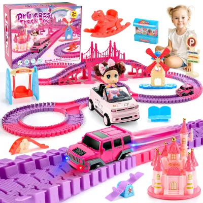 Immagine prodotto di Pista per auto da corsa per bambine, con 238 pezzi