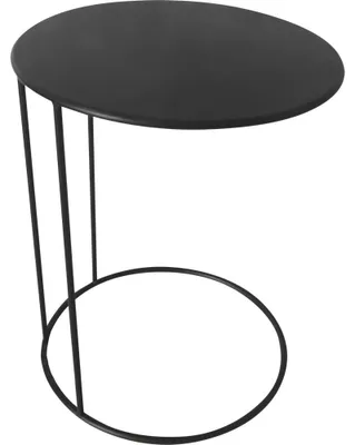 Produktbild von Lesli Living - Gartentisch Amy - Schwarz - Ø40x54,5cm