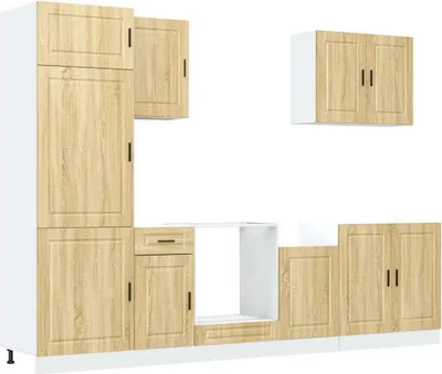 Produktbild von vidaXL 7-tlg. Küchenschrank-Set Porto Sonoma-Eiche Holzwerkstoff