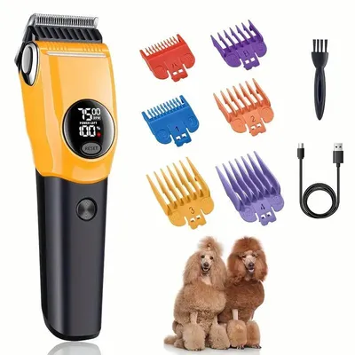 Produktbild von Professioneller Hundeschermaschine Katzenpflegeschermaschine 7500/min LED geeignet für große, mittlere und kleine Haustiere Trimmer