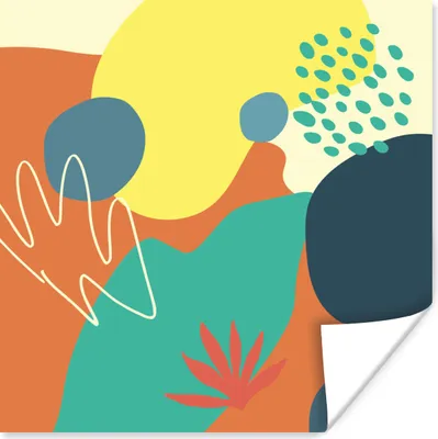 Produktbild von MuchoWow® Poster Sommer - Flecken - Abstrakt 50x50 cm - Wohnzimmerdekoration