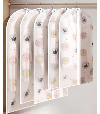 Zdjęcie produktu dla Zestaw 5 sztuk składanych pokrowców na ubrania, 60 x 140 cm