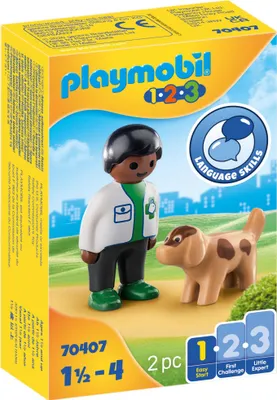 Produktbild von PLAYMOBIL 70407 Tierarzt mit Hund