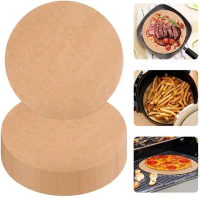 Produktbild von Runde Backpapier Ø 30 cm, braun, für Airfryer und BBQ