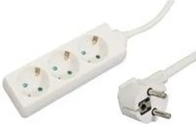 Obrázek produktu pro Microconnect GRU003W, 1,8 m, Vnitřní, Typ F, Typ F, Bílá, 3 AC zásuvky / AC zásuvek