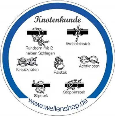 Produktbild von Aufkleber, Knotenkunde, rund, Durchmesser 14 cm