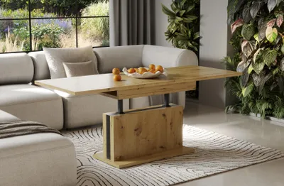 Produktbild von Endo-Möbel Couchtisch Solaria 110-170 ausziehbar höhenverstellbar mit Synchronauszug (Artisan Eiche)