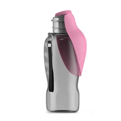 Produktbild von Hundetrinkflasche 800 ml – Tragbar mit Napf, auslaufsicher, ideal für unterwegs – Pink