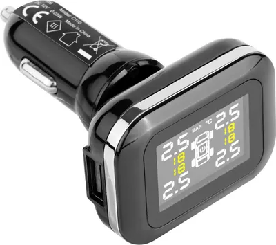 Productafbeelding van RV-bandenspanningscontrolesysteem in real-time voor aanhangwagens, met 4 sensoren