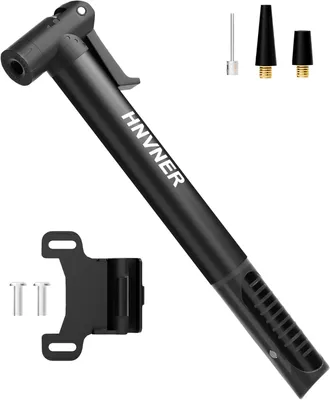 Produktbild von Mini Fahrradpumpe für Presta und Schrader Ventile, 100 PSI, Tragbar mit Halterung für Fahrräder und Sportbälle