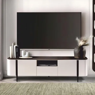 Immagine prodotto di Casa Padrino Mobile TV Bianco / Marrone scuro 175,2 cm - Mobili per soggiorno