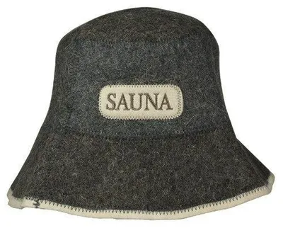 Imagen del producto de Gorro de sauna con bordado "*SAUNA*", hecho de fieltro, gorro para sauna 100% fieltro