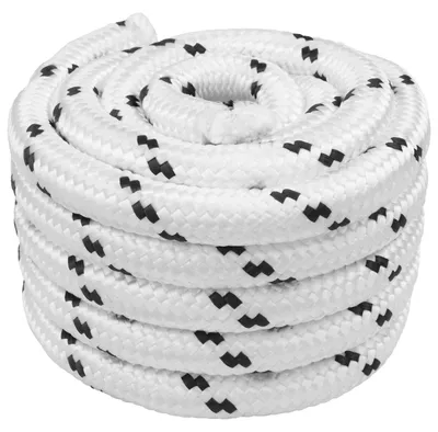 Image de vidaXL Corde de bateau blanche 25 m en polyester