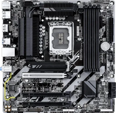 Produktbild von GIGABYTE B860M DS3H Mainboard - Intel Core Ultra CPUs, 5+1+2+1 Phasen VRM, bis zu 9066MHz DDR5, 1xPCIe 5.0 + 1xPCIe 4.0 M.2, 2,5 GbE LAN, USB 3.2 Gen 2, Intel, LGA 1851 (Socket V1), Intel Core Ultra (Serie 1), Intel Core Ultra (Series 2), LGA 1851, DDR5-SDRAM, 256 GB
