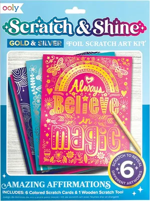 Produktbild von Ooly kreatives Spielzeug Scratch & Shine Affirmationen Kunstset