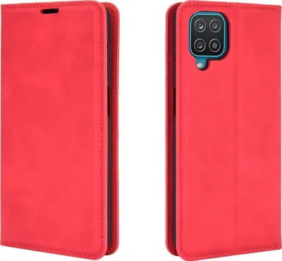 Produktbild von Mobigear Retro Slim  Samsung Galaxy A12 Hülle Klapphülle Geldbörse - Rot