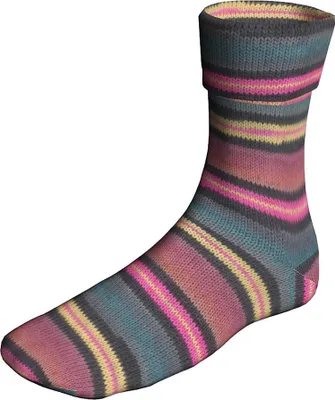 Produktbild von Lang Yarns - Super Soxx Color 4-fach DiscoSoxx 0519 pink schwarz petrol