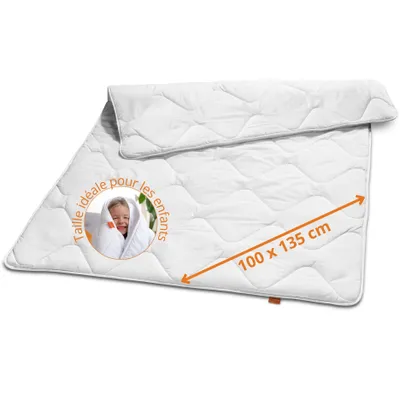 Image de couverture d'été ultra légère, 100 x 135 cm, respirante & idéale pour les nuits chaudes, convient aux personnes allergiques, sleepling