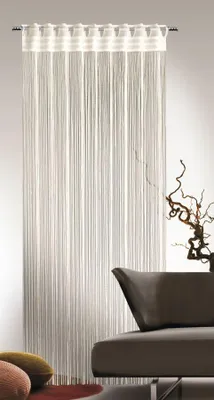Produktbild von Fransenstore mit Stangendurchzug von Albani: Größe (HxB): 200x90cm Farbe: Beige