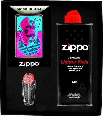 Produktbild von Feuerzeug-Set  ZIPPO  SKULL MIRRORED Geschenk No1