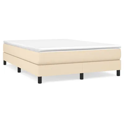Produktbild von Boxspringbett mit Matratze Creme 160x200 cm Stoff