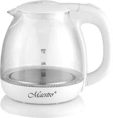 Produktbild von Rychlovarná konvice Feel Maestro MR-055 White Glass 1100 W 1 l
