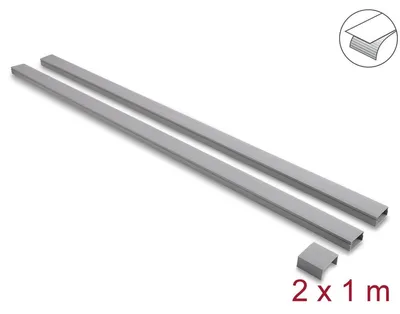 Zdjęcie produktu dla DeLOCK 22090, Kanał kablowy, Uniwersalne, Polichlorek winylu (PVC), Szary