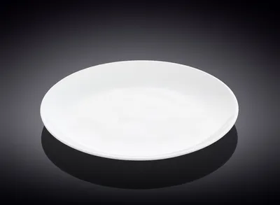 Image de Assiette plate Wilmax en porcelaine, 25,5 cm, blanche WL-991249/A