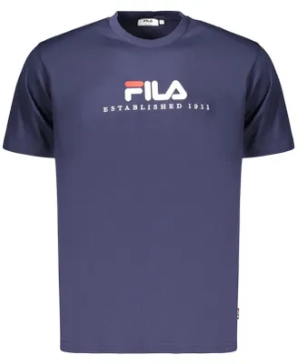 Produktbild von Herren Regular Fit T-Shirt Blau aus Baumwolle mit Stickerei