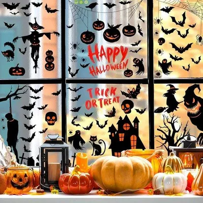 Immagine prodotto di Nastro decorativo di Halloween con 9 foglie: nastro decorativo di Halloween biadesivo fai da te per feste in casa
